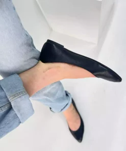 کفش عروسکی چرم اصل مشکی برند inizio کد 1753713663
