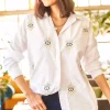 پیراهن چشم بافته شده طرحدار سفید زنانه برند Olalook کد 1753665728