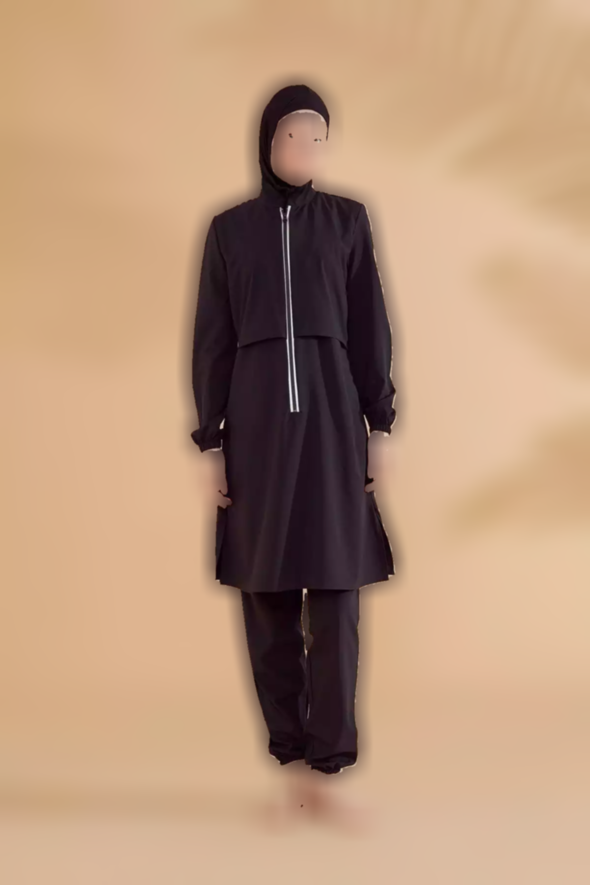 مایو اسلامی پوشیده کامل ساده مشکی برند Marina کد 1753523111