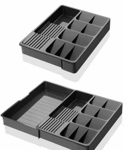 چاقو کارد و چنگال کشو قابل تنظیم بلند داخل خاکستری آنتراسیت & برند Nandy Home کد 1753566062