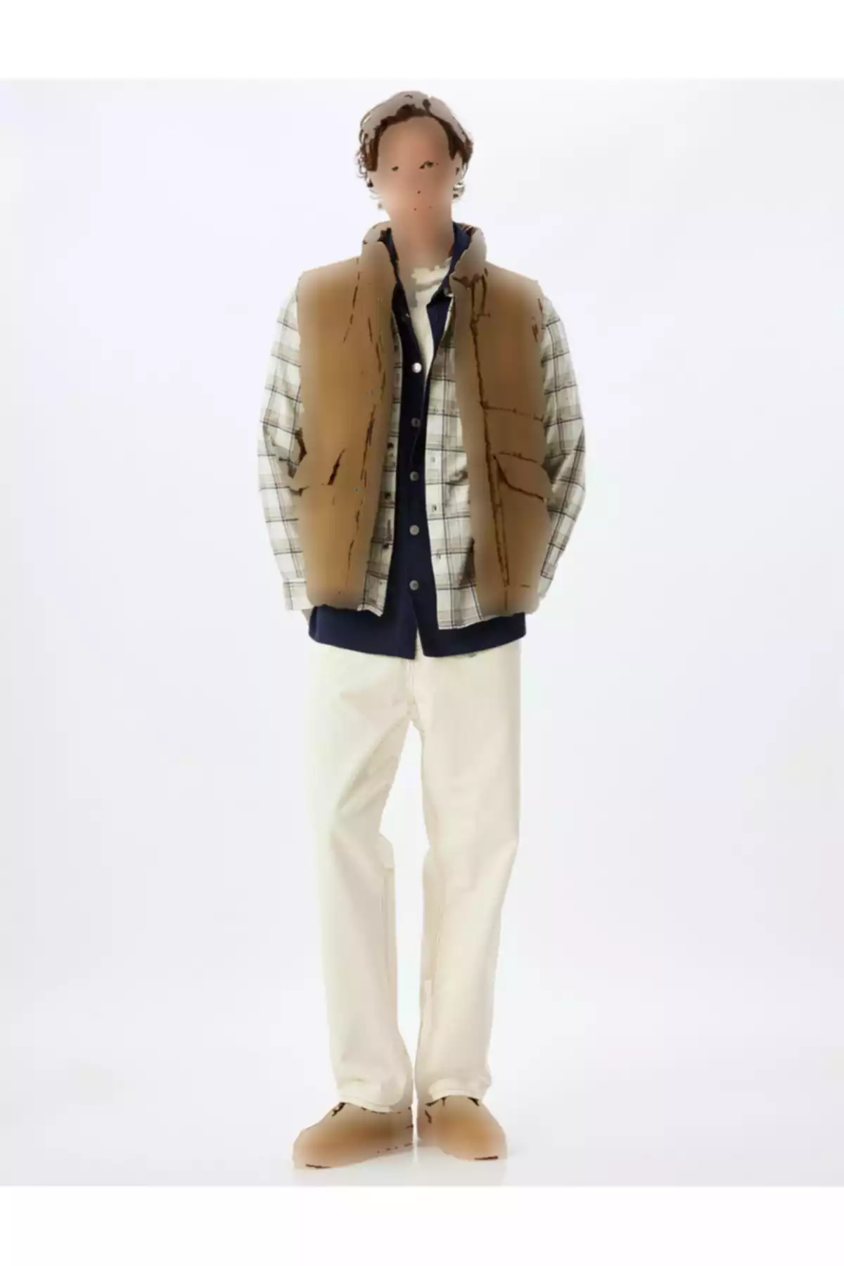 جلیقه اسلیم فیت پفدار یقه ایستاده طرحدار جیبدار دربدار برند Koton کد 1753305671