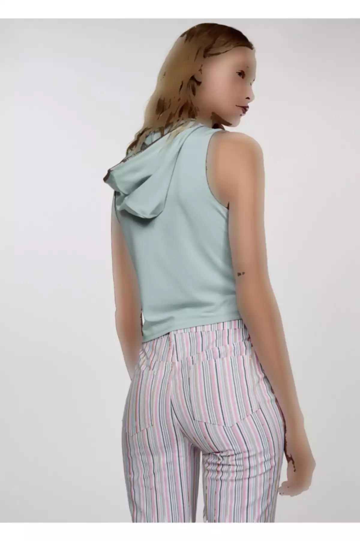 تیشرت آبی زنانه برند MANGO کد 1751395264