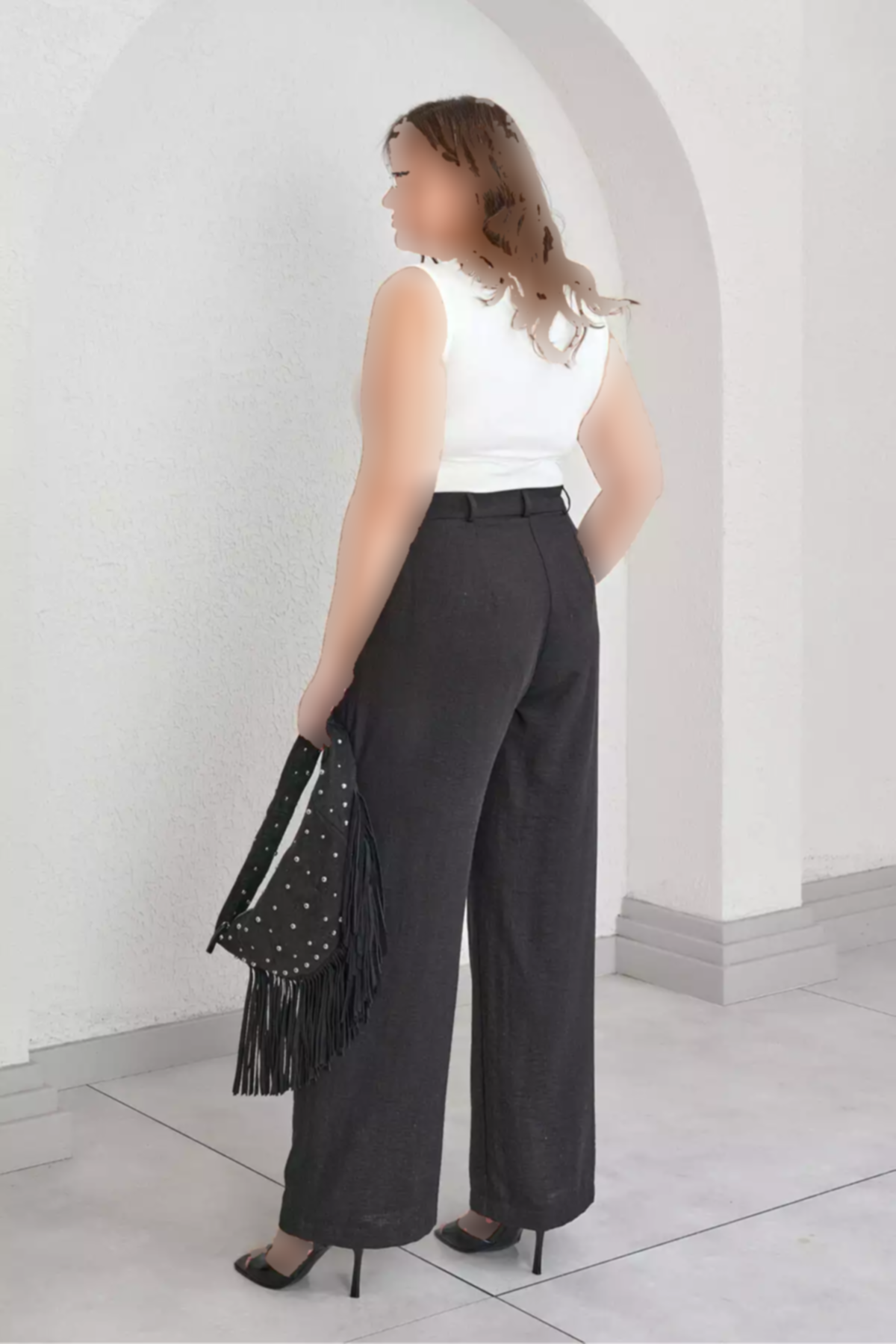 کتان پاچه گشاد بافتنی شلوار برند Büyük Moda کد 1753840271