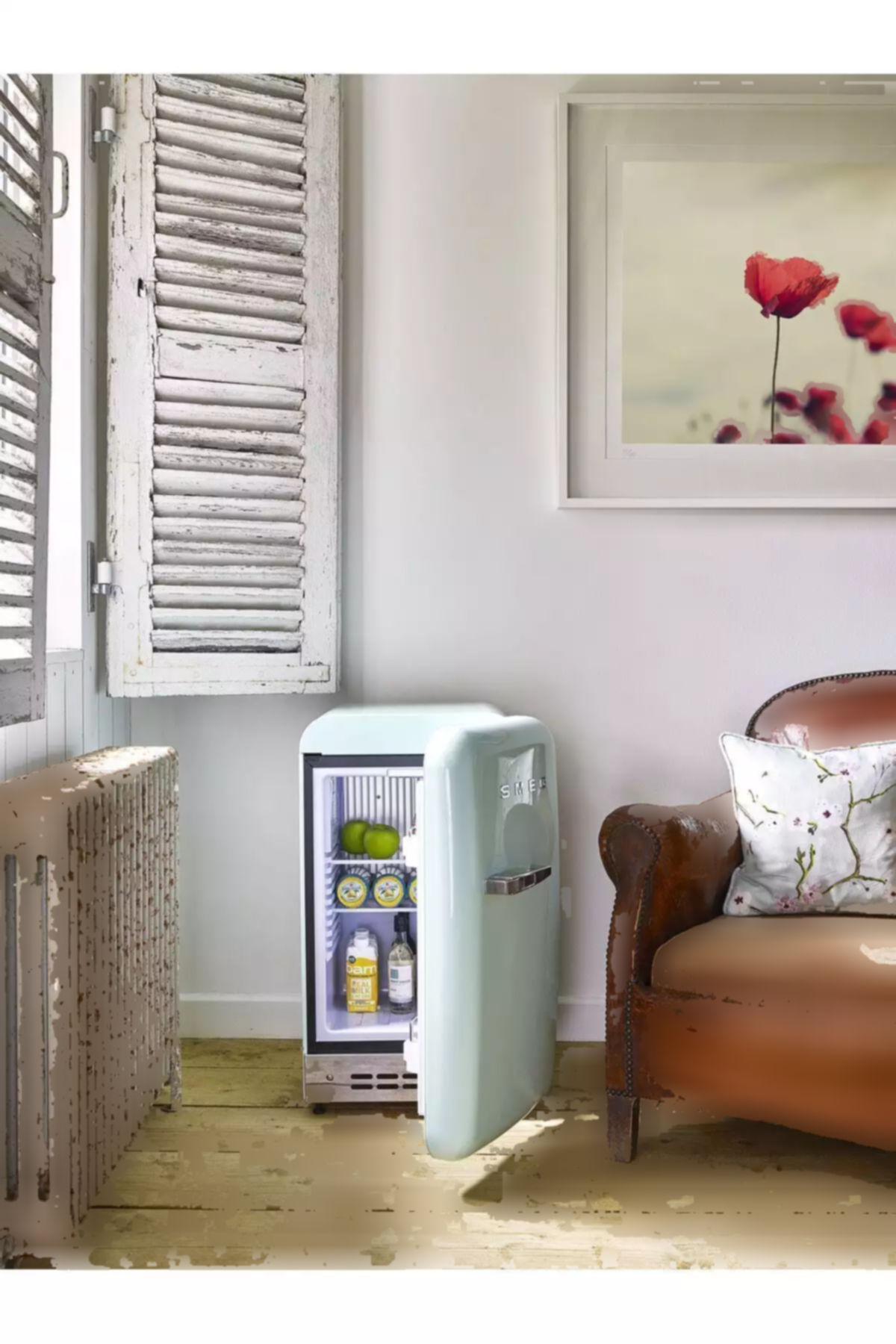 کوچک یخچال سبز یکدست سبک برند Smeg کد 1753490530