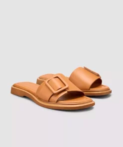 دمپایی 100100% اصل شتری زنانه چرم برند Cabani کد 1753390272