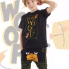 ست شلوارک تیشرت کشی پسرانه برند Denokids کد 1753835467