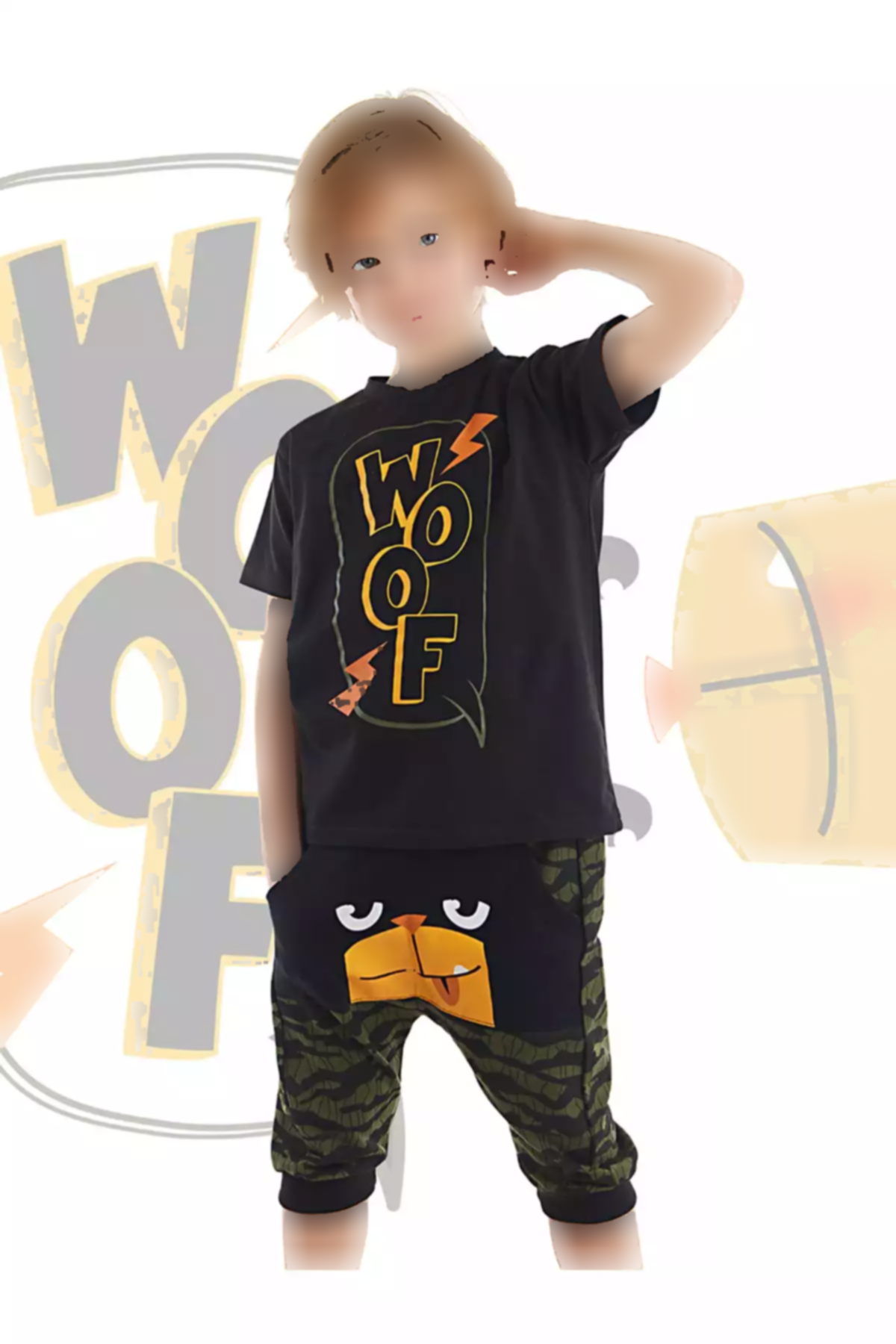 ست شلوارک تیشرت کشی پسرانه برند Denokids کد 1753835467