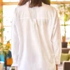 پیراهن چشم بافته شده طرحدار سفید زنانه برند Olalook کد 1753665728