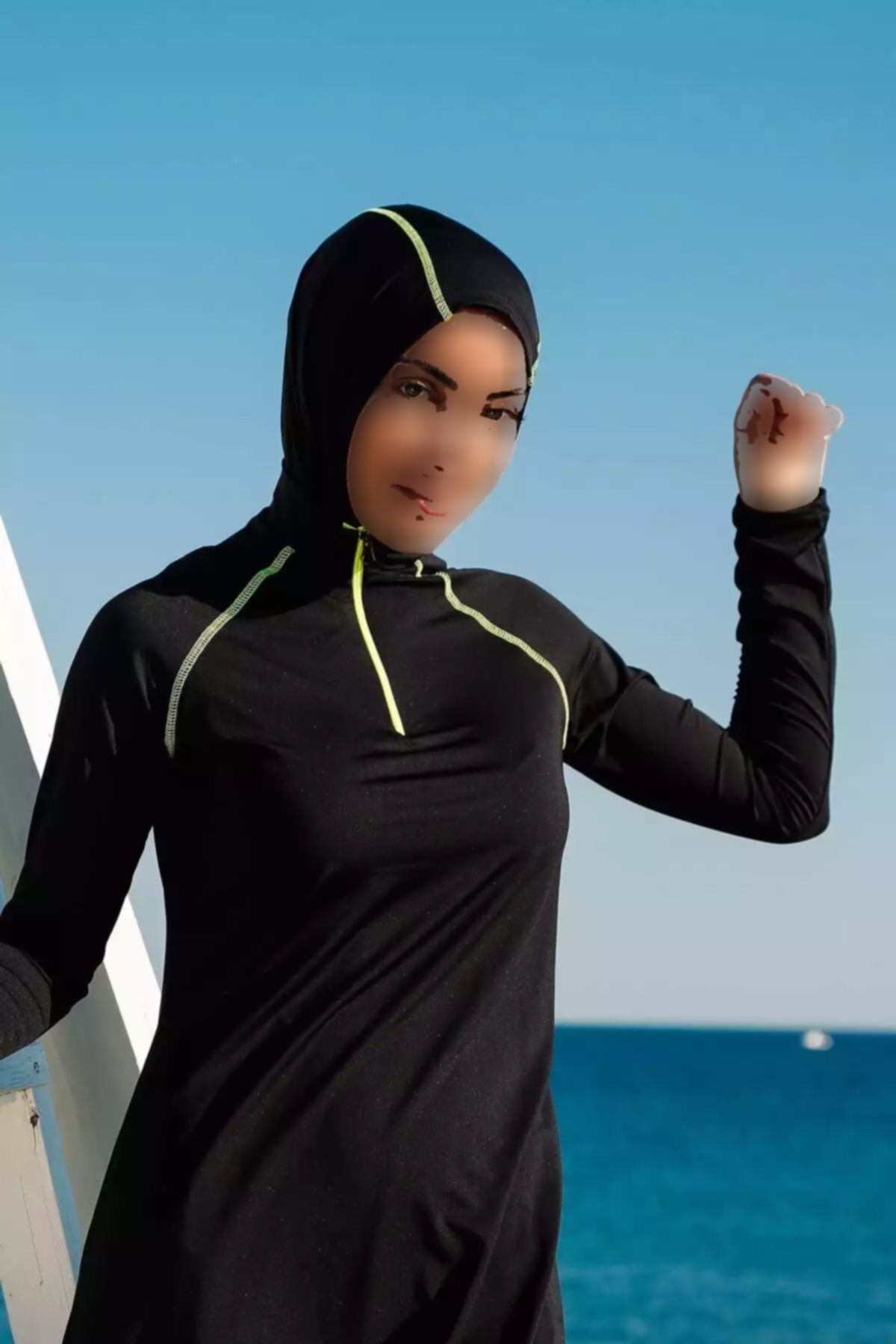 مایو اسلامی پوشیده کامل سری مشکی برند Marina کد 1753529470