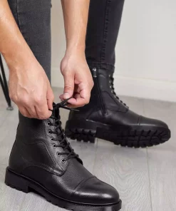 زمستانی کف پوتین مردانه چرم اصل برند Daxtors کد 1753645276