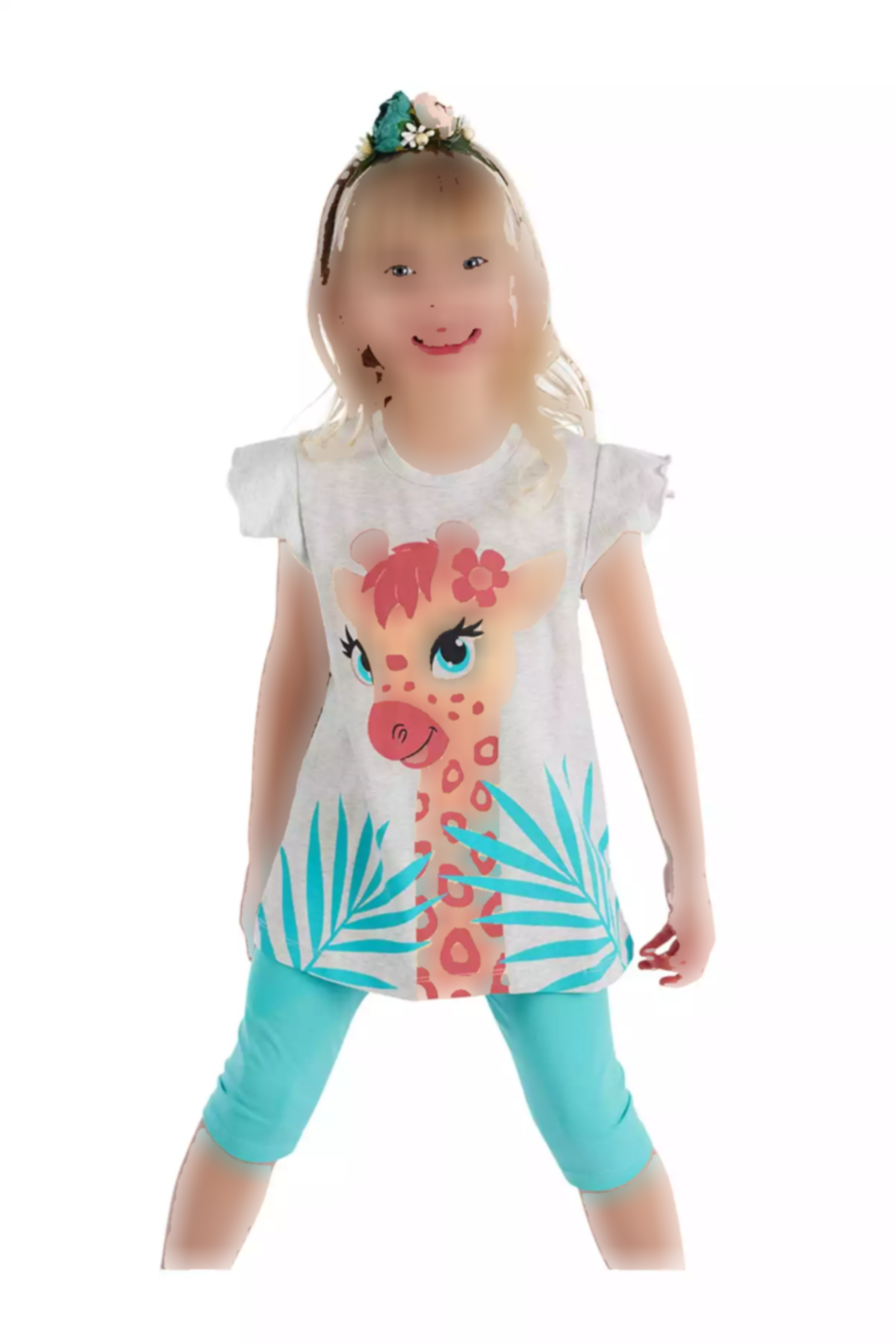 ست تایت تیشرت تابستانی چیندار دخترانه برند Denokids کد 1753823525