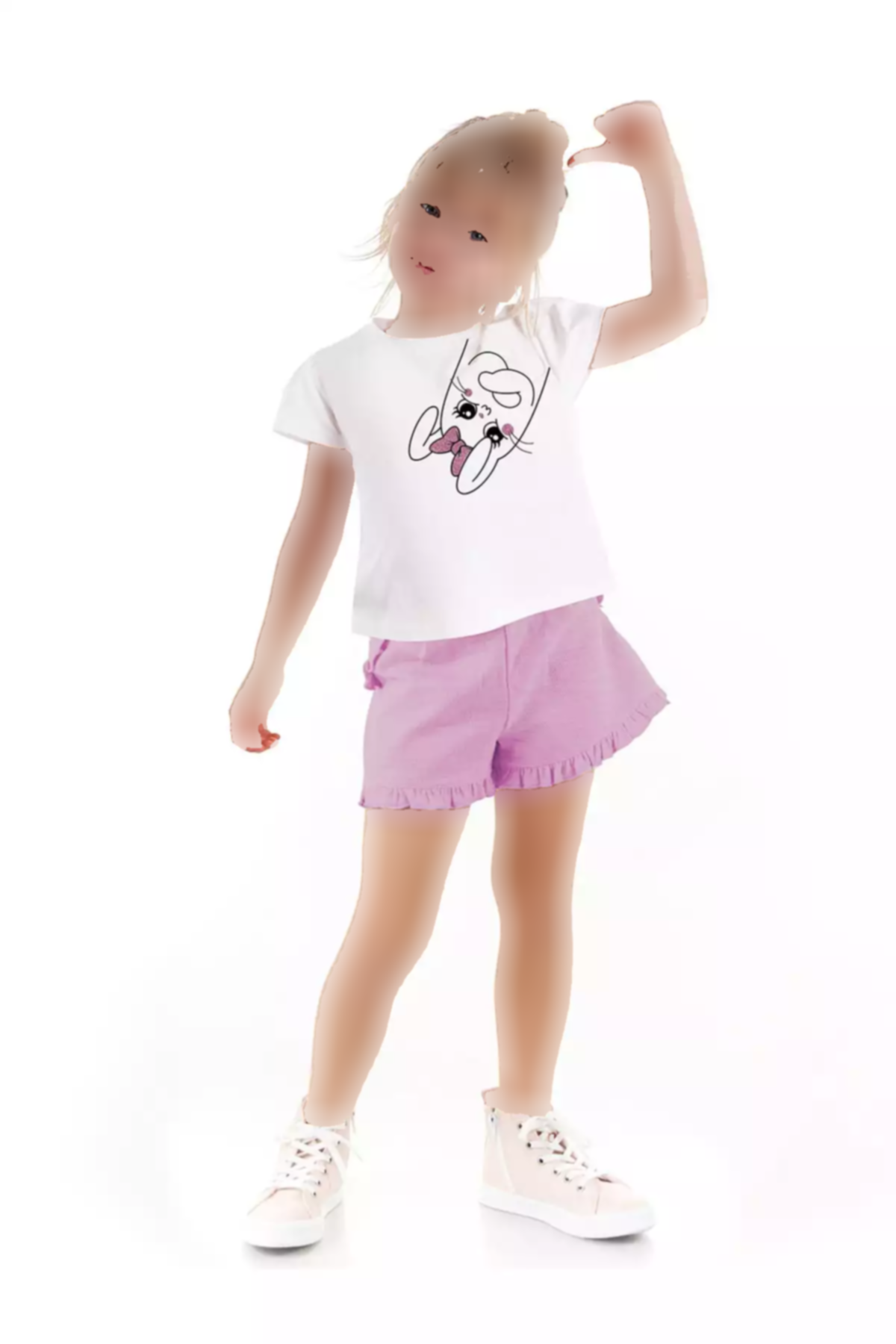 ست شلوارک تیشرت خرگوش دخترانه برند Denokids کد 1753823533