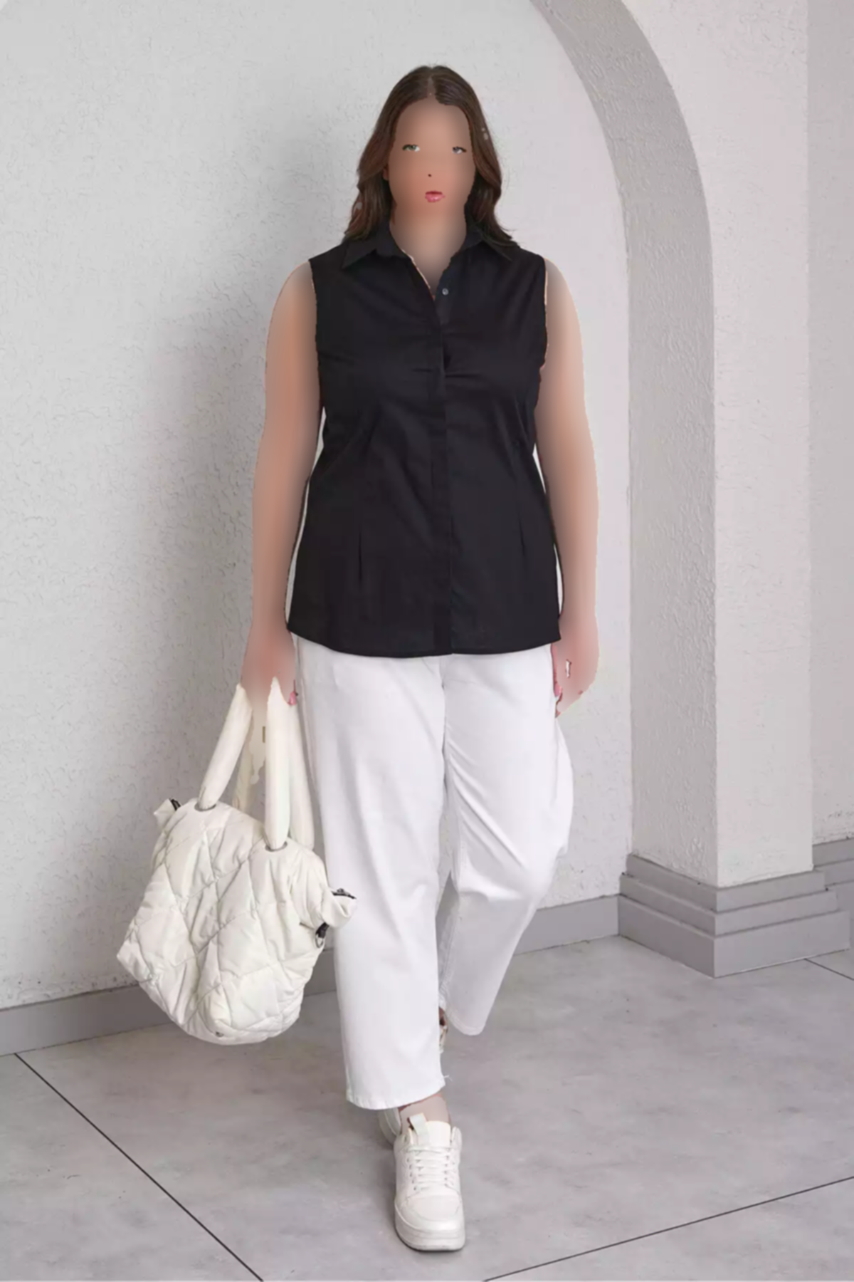 پیراهن پوپلین بدون آستین برند Büyük Moda کد 1753840272