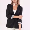 کت تک دکمه راهراه داخل آستین مشکی زنانه برند armonika کد 1753597329