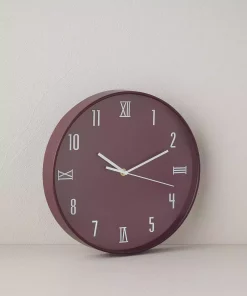 ساعت دیواری پلاستیکی زرشکی 30cm برند English Home کد 1753904473