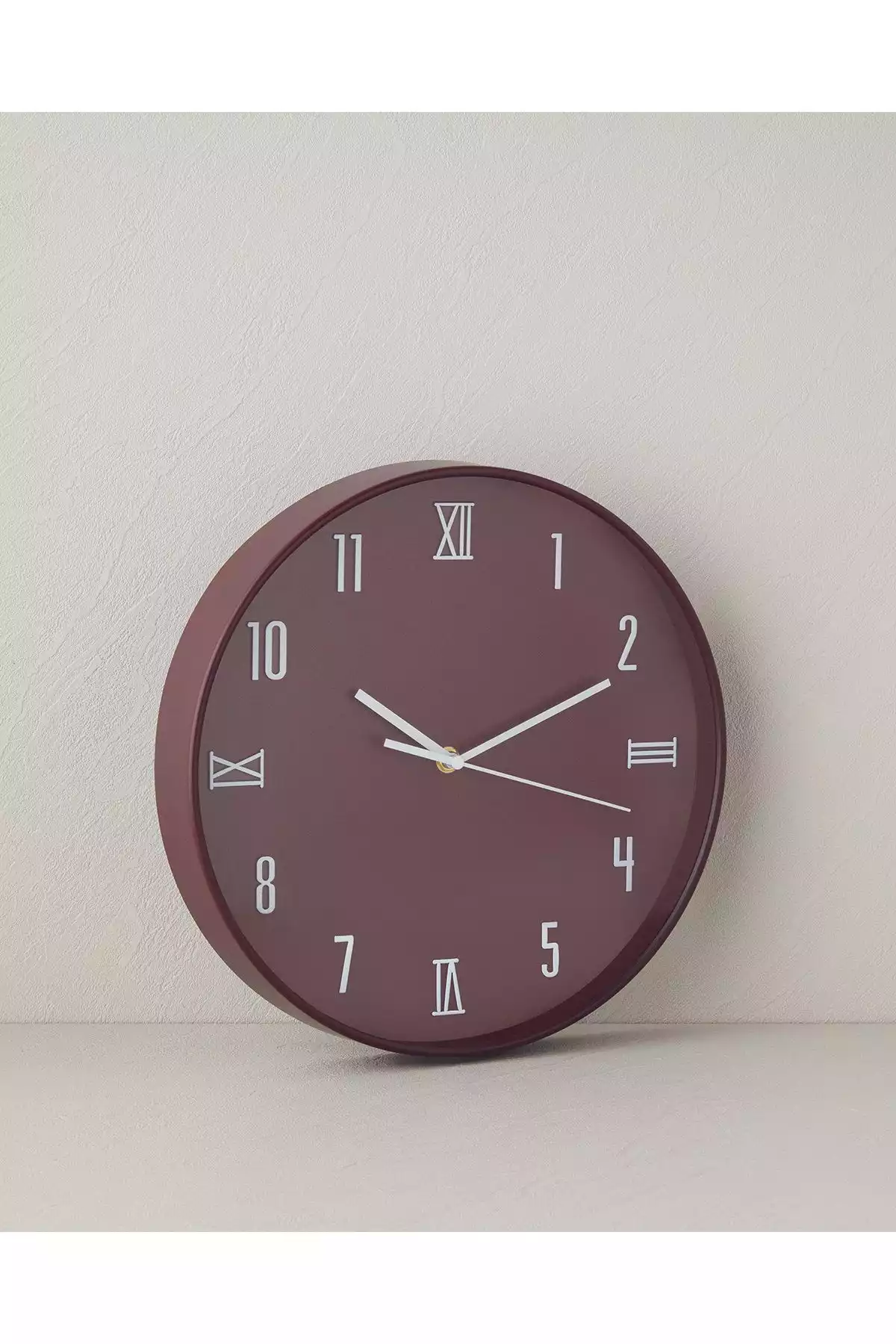 ساعت دیواری پلاستیکی زرشکی 30cm برند English Home کد 1753904473