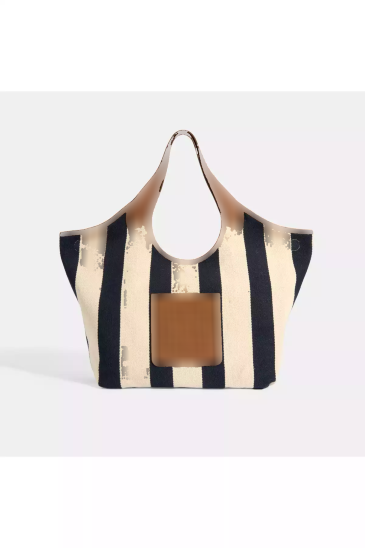 کیف دوشی پارچه راهراه لوگودار سرمه ای زنانه برند Desa کد 1753348343