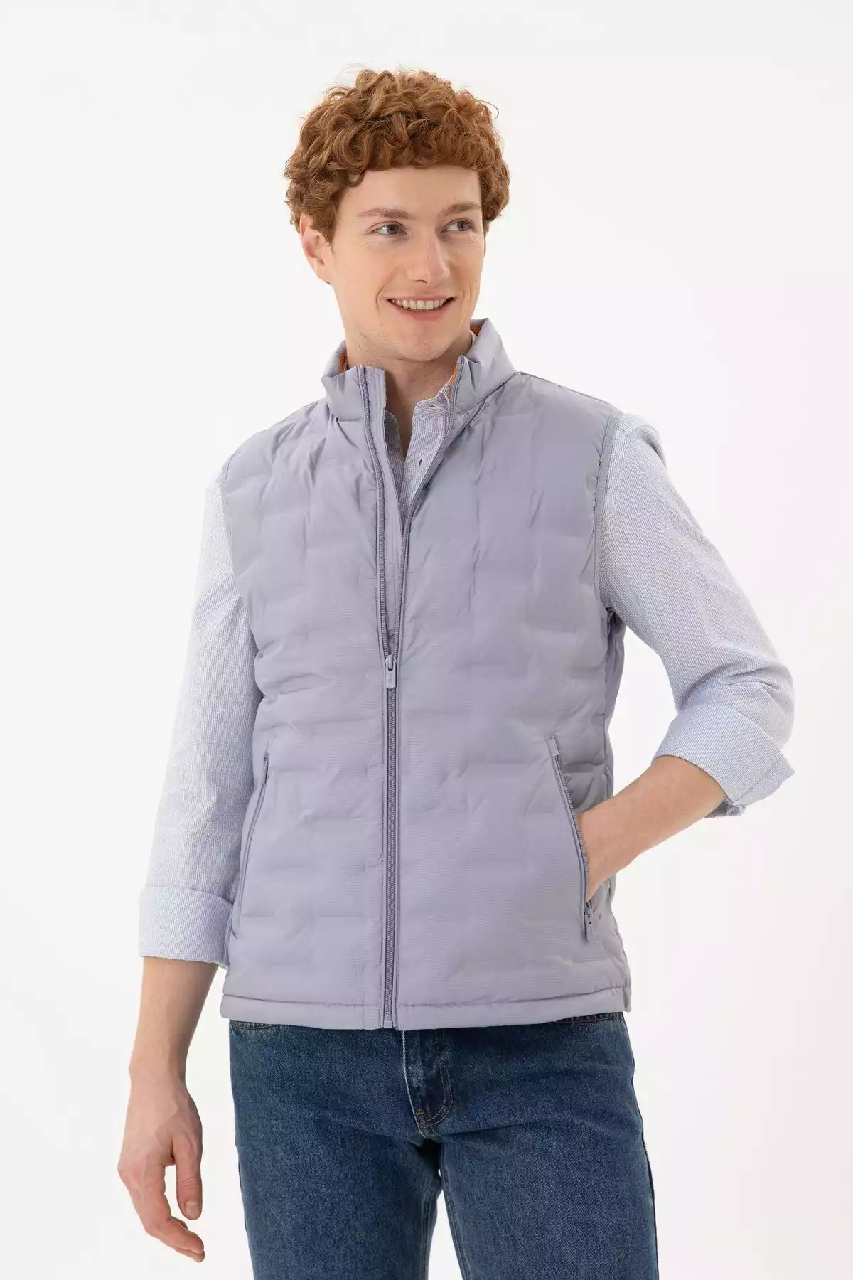 جلیقه طوسی مردانه برند U.S. Polo Assn. کد 1753305793