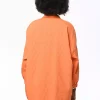 پیراهن گشاد طرحدار چیندار آستین نارنجی زنانه برند Orfeo Negro کد 1753414327