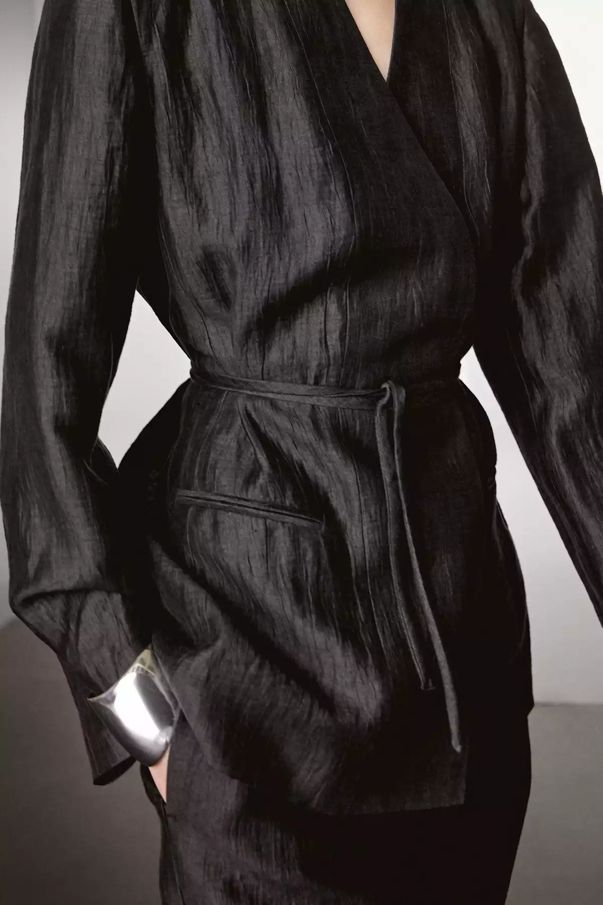 کیمونو کتان بند دار برند Massimo Dutti کد 1752758828