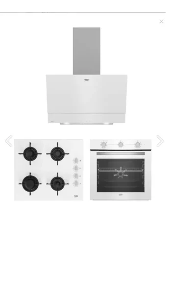 ست داخل اجاق گاز شیشه ای سفید جعبه دست و پا زدن برند Beko کد 1753522927