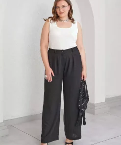 کتان پاچه گشاد بافتنی شلوار برند Büyük Moda کد 1753840271