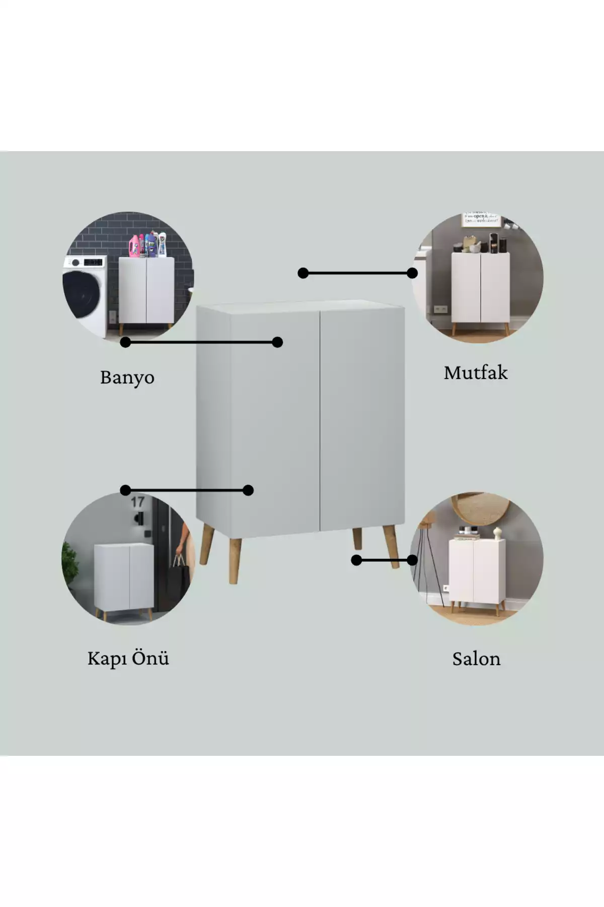 جا کفشی سفید برند Monte Sehpa کد 1753764673