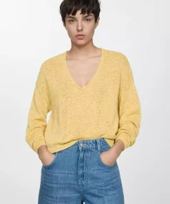 پلیور بافتنی یقه هفت برند MANGO کد 1753003865
