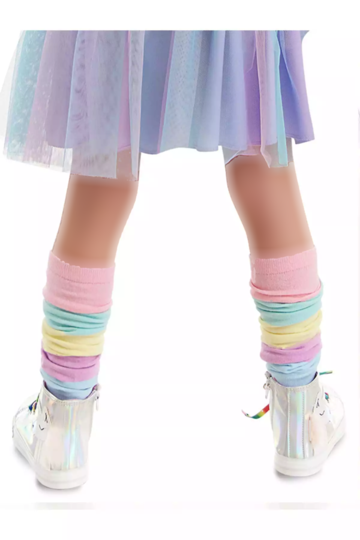 ساق پوش راهراه آبی صورتی دخترانه برند Denokids کد 1753824667