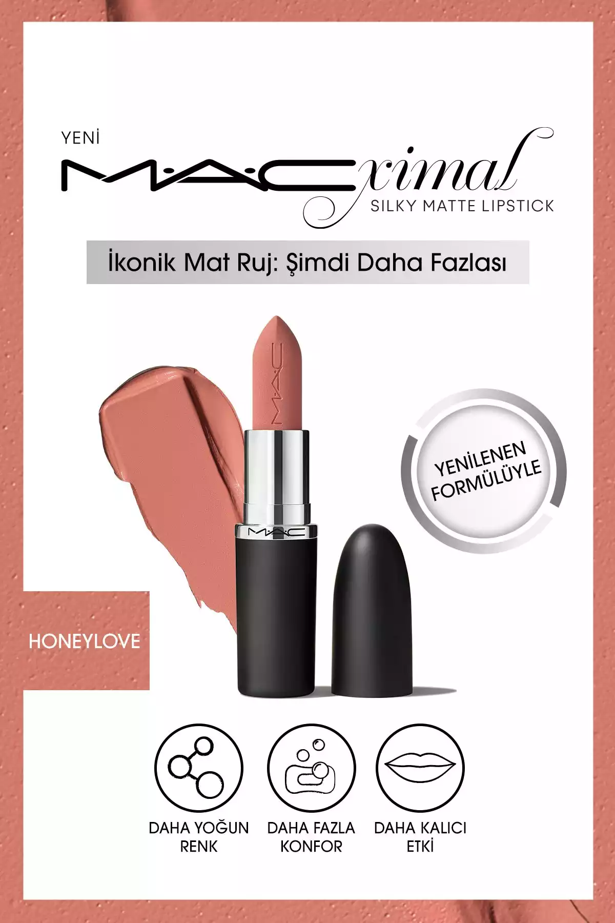 رژ لب رنگ مات حداکثر برند Mac کد 1753749064