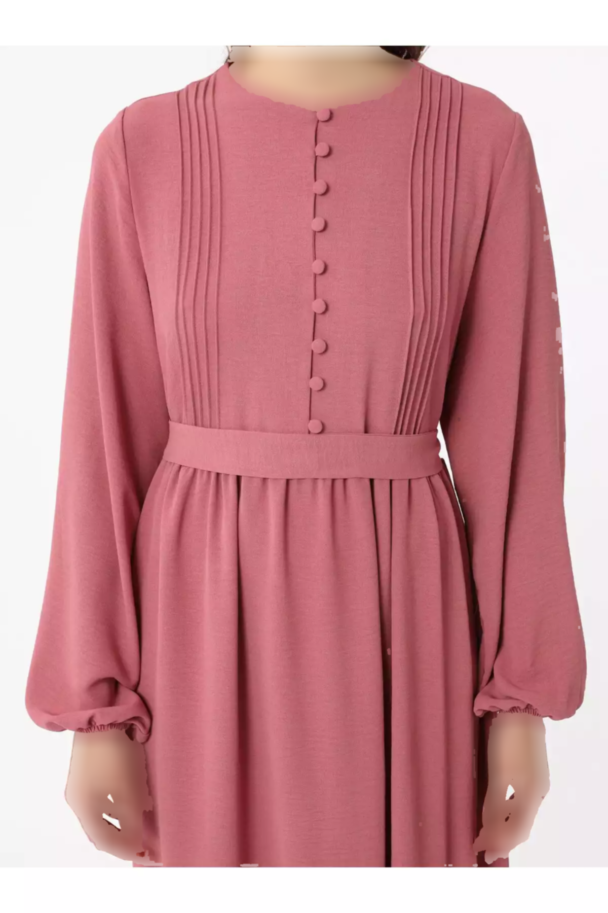 پیراهن دکمهدار طرحدار رنگ گل رز تیره روکش برند Refka کد 1753726866