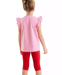 ست تایت تیشرت چیندار تابستانی دخترانه برند Denokids کد 1753832472
