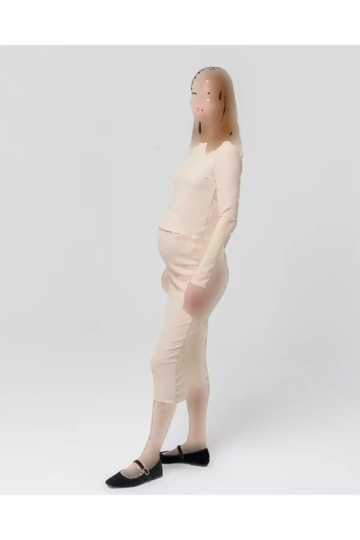 ست پیراهن دو بژ تکه جورج برند Lyn Mama کد 1753854073