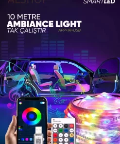 led کنترل دار نوار 100 پشت تلویزیون حساس به صدا اسمارت برند ALSHOP کد 1753587670