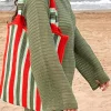 رو مایوای بافتنی کوچک آستین سبز مدل اسپانیایی زنانه برند CHUBA کد 1753695673