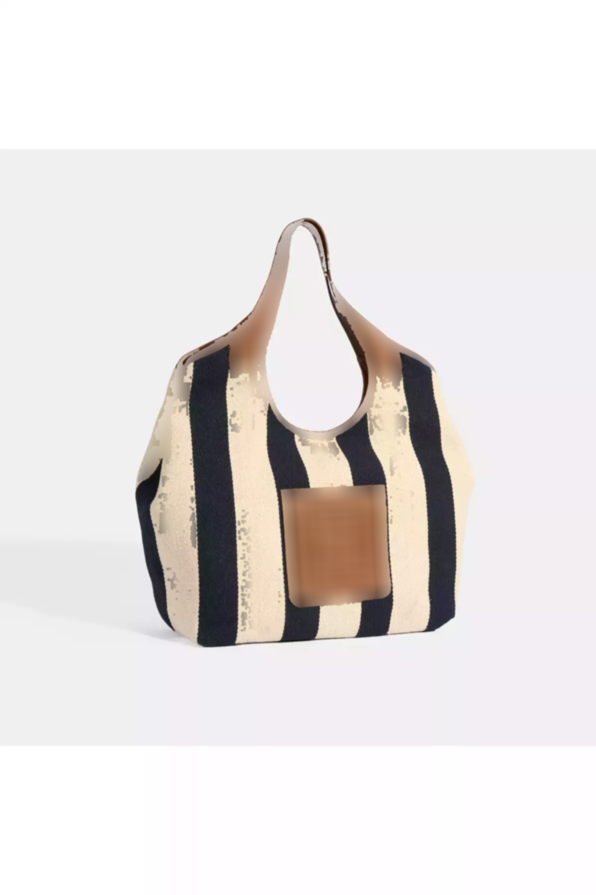 کیف دوشی پارچه راهراه لوگودار سرمه ای زنانه برند Desa کد 1753348343