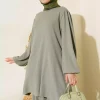 ست پایین تونیک بالا سبز زیتونی شلوار زنانه برند Bigdart کد 1753608066