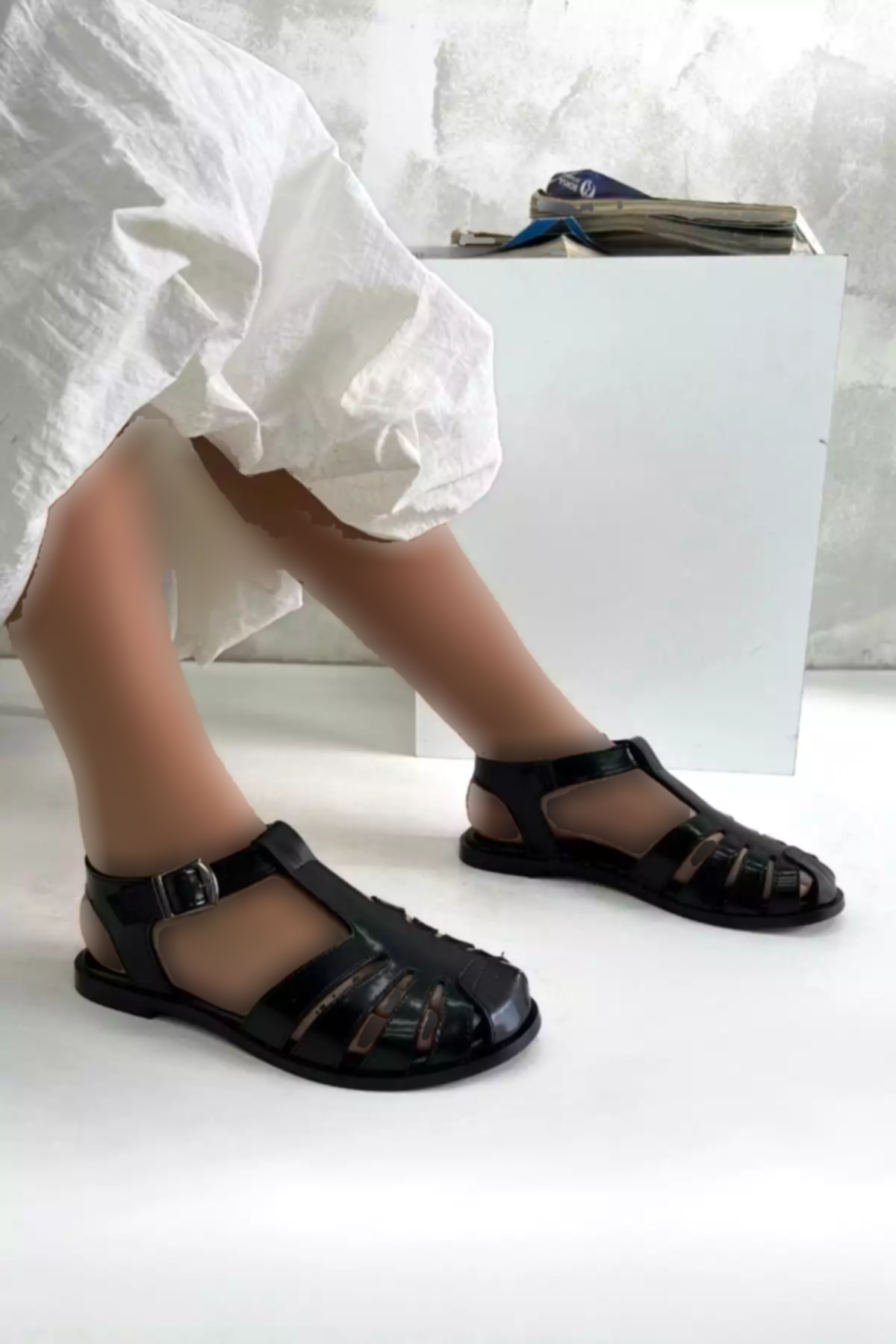 صندل ساده زنانه مشکی برند inizio کد 1753716665