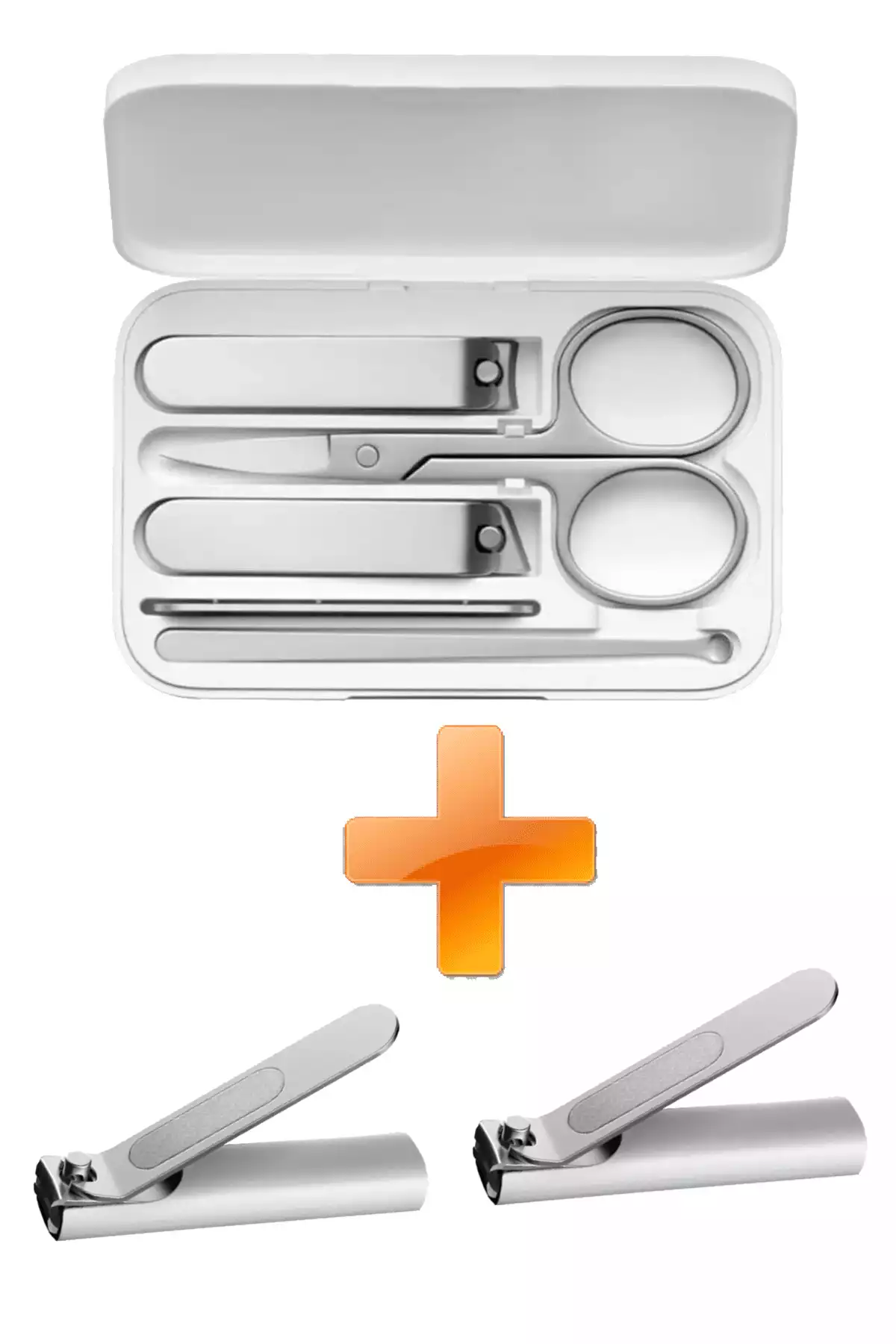 قیچی مراقبت ناخن ست مانیکور پدیکور فولادی ضد زنگ 2عدد میجیا برند Xiaomi کد 1753786392