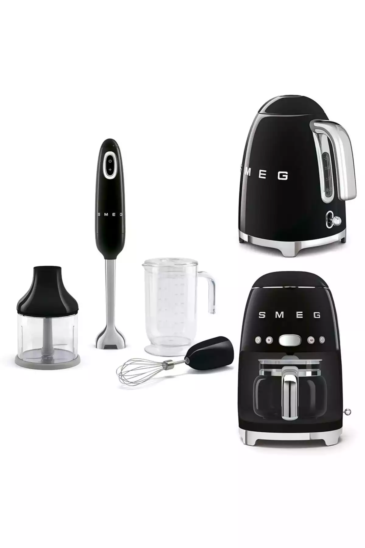 مخلوط کن دستگاه قهوهساز ست دستی کتری-فیلتر مشکی برند Smeg کد 1753487472