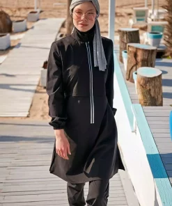 مایو اسلامی پوشیده کامل ساده مشکی برند Marina کد 1753523111