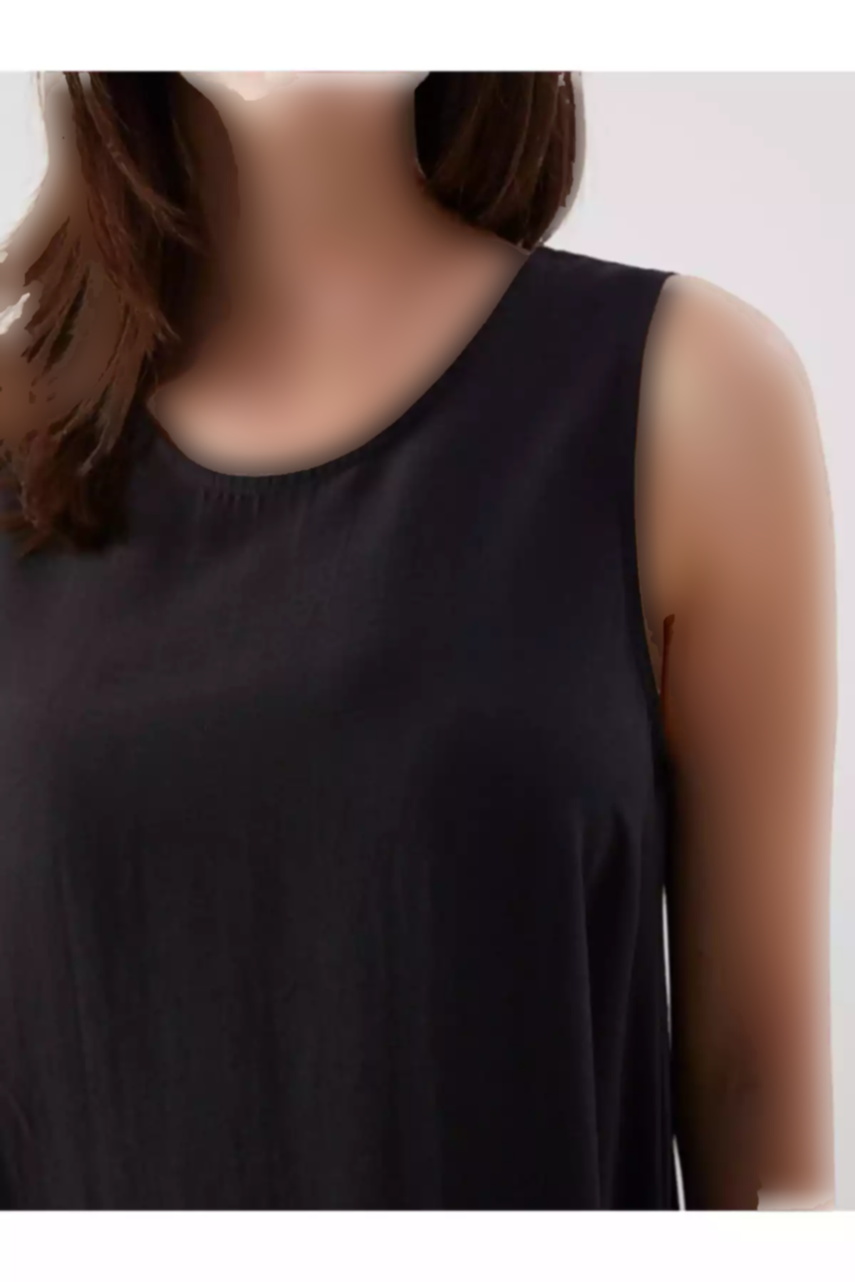 پیراهن راحت یقه گرد مشکی برند LC Waikiki کد 1752545465