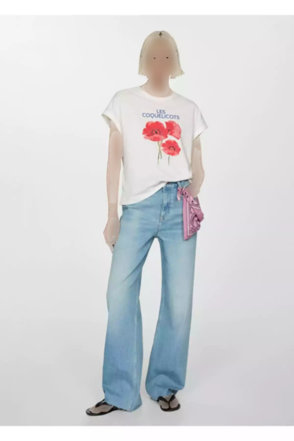 پنبه ای طرحدار تیشرت برند MANGO کد 1751395269