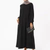 پیراهن برش گشاد طرحدار چیندار رفکا مشکی برند Refka کد 1753723330