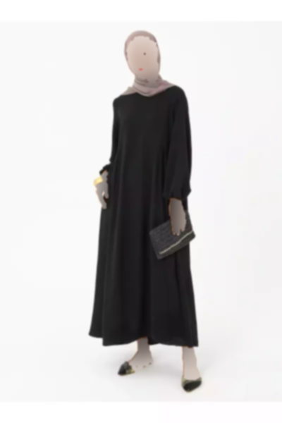 پیراهن برش گشاد طرح‎دار چیندار رفکا مشکی برند Refka کد 1753723330