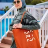 کیف دوشی آستردار نارنجی زیپدار برند Marina کد 1753529524