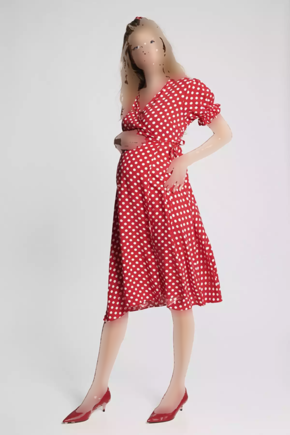 پیراهن قرمز بارداری برند Lyn Mama کد 1753850527