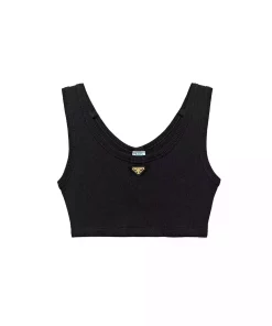 تیشرت زنانه بنددار مشکی برند Prada کد 1753728244