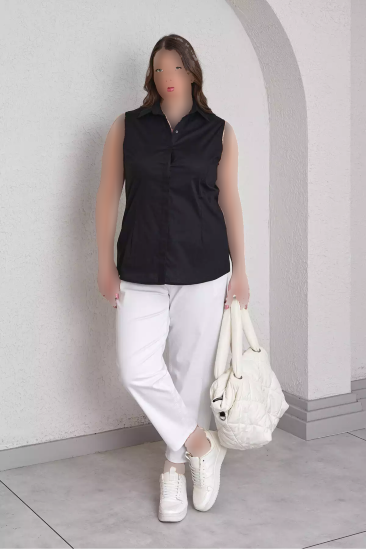 پیراهن پوپلین بدون آستین برند Büyük Moda کد 1753840272