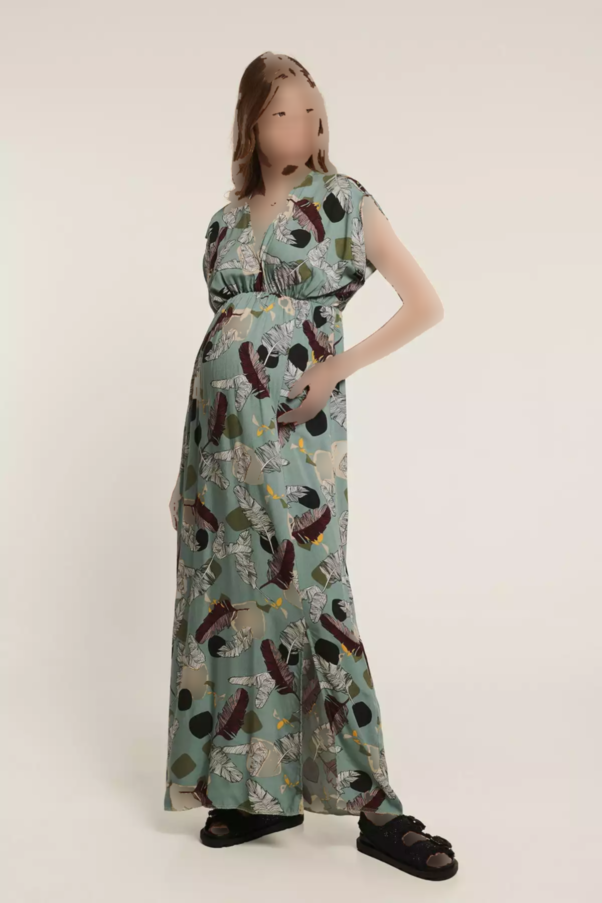 پیراهن طرحدار نفتی جیکوب بارداری برند Lyn Mama کد 1753850526